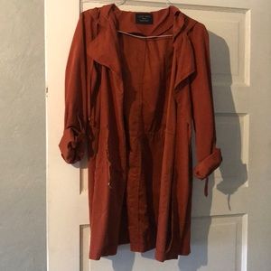 Love Tree burnt orange anorak light jacket